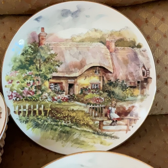Heritage Regency Beautiful Cottages, Landscapes small plates, Set of 3 - Picture 4 of 10